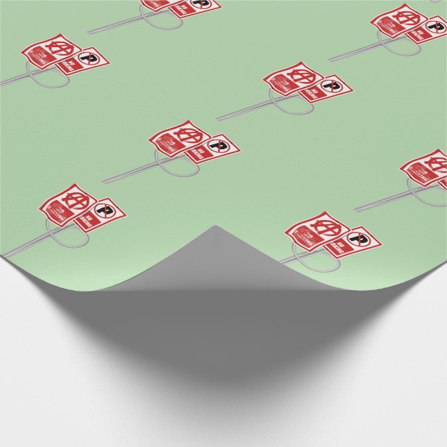 No parking anarchy sign presentpapper (Hörn)