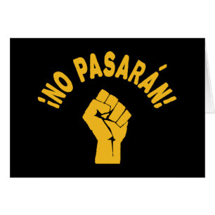 No Pasaran - De ska inte passera Hälsningskort