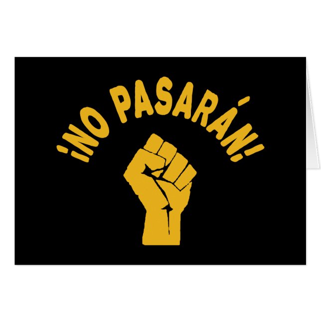 No Pasaran - De ska inte passera Hälsningskort (Framsidan Horizontal)
