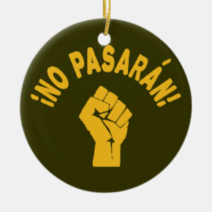No Pasaran - De ska inte passera Julgransprydnad Keramik