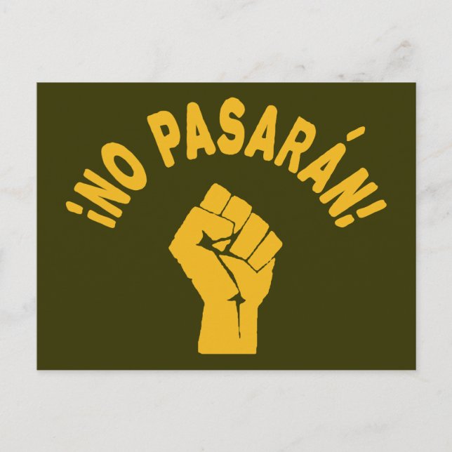 No Pasaran - De ska inte passera Vykort (Framsida)