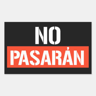 No Pasaran Rektangulärt Klistermärke