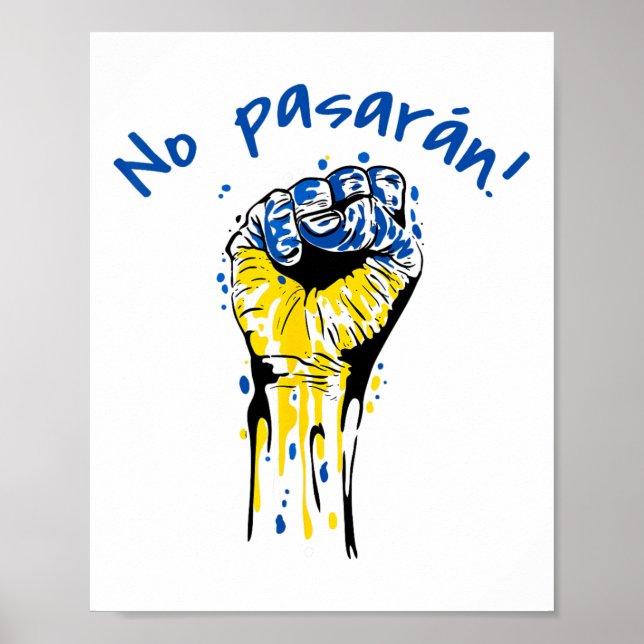 No Pasaran Socialistiska Spanska inbördeskriget Uk Poster (Framsidan)