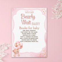 No podemos esperar mas Lindo oso Rosa Baby shower