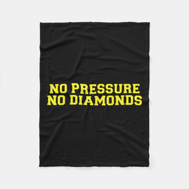 No Pressure No Diamonds Athlete Gym Motivation  Fleecefilt (Framsidan)