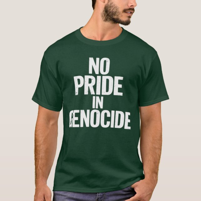 No Pride In Genocide Canada Day Indigenous Canadia T Shirt (Framsida)