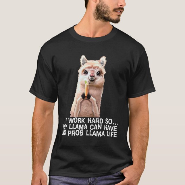 No Prob LLAma Cute Alpaca Llama No Drama Como Se T Shirt (Framsida)