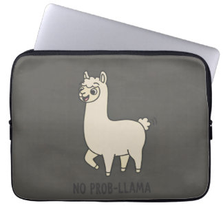 "No Prob-Llama" Cute Llama Doodle - Chill Vibe Laptop Fodral