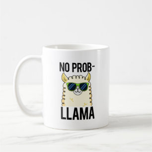 No-Prob-Llama Funny Coola Llama Pun Kaffemugg