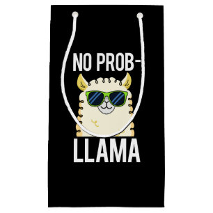 No-Prob-Llama Funny Coola Llama Pun Mörk BG