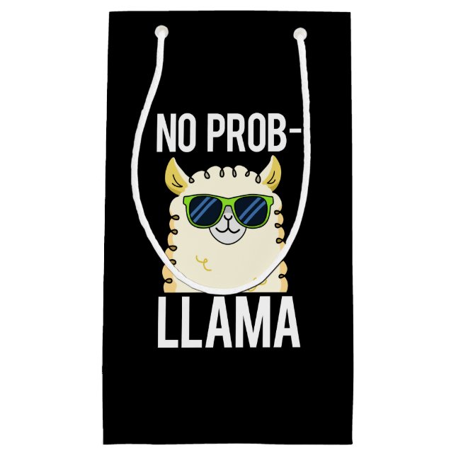 No-Prob-Llama Funny Coola Llama Pun Mörk BG (Framsidan)