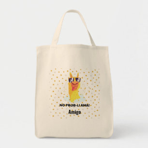 No-Prob-Llama Funny Cute Llama med Stars Tygkasse