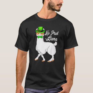 No Prob Llama Irish Leprechaun Hat St Patricks Day T Shirt