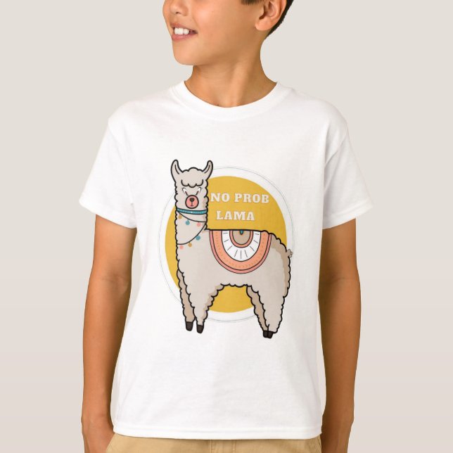 No problem llama t shirt (Framsida)