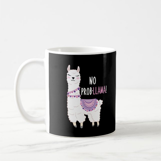 No Probllama Llama Kaffemugg (Vänster)