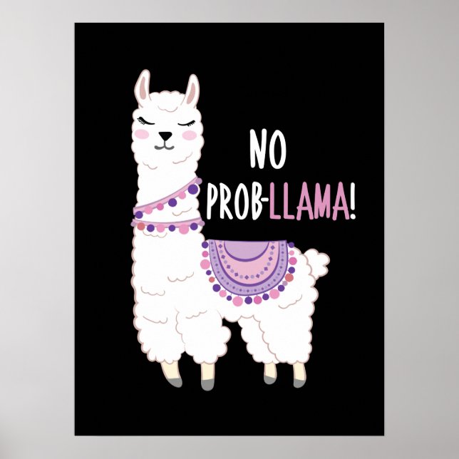 No Probllama Llama Poster (Framsidan)
