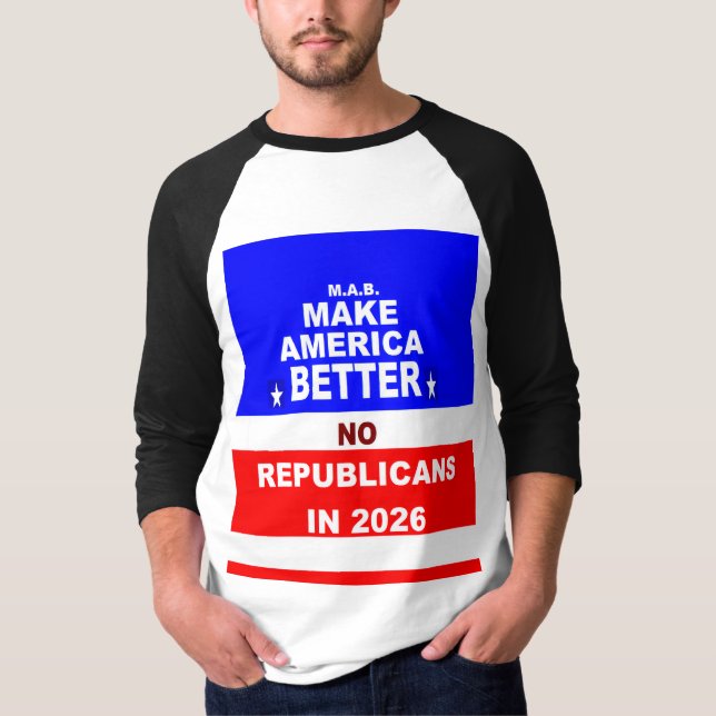 "NO Republicans" T Shirt (Framsida)