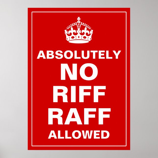No Riff Raff Poster (Framsidan)