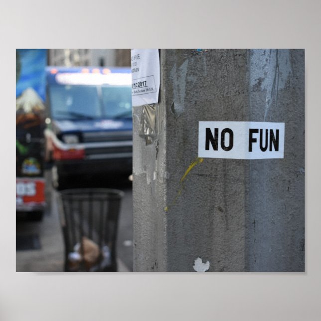NO ROLIGT Pole Graffiti Urban Photography New York Poster (Framsidan)