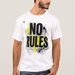 No Rules Yellow Splash Graffiti Streetwear T Shirt