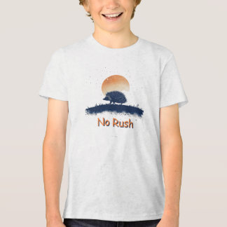No Rush Hedgehog T-Shirt - Relaxed Nature Graphic