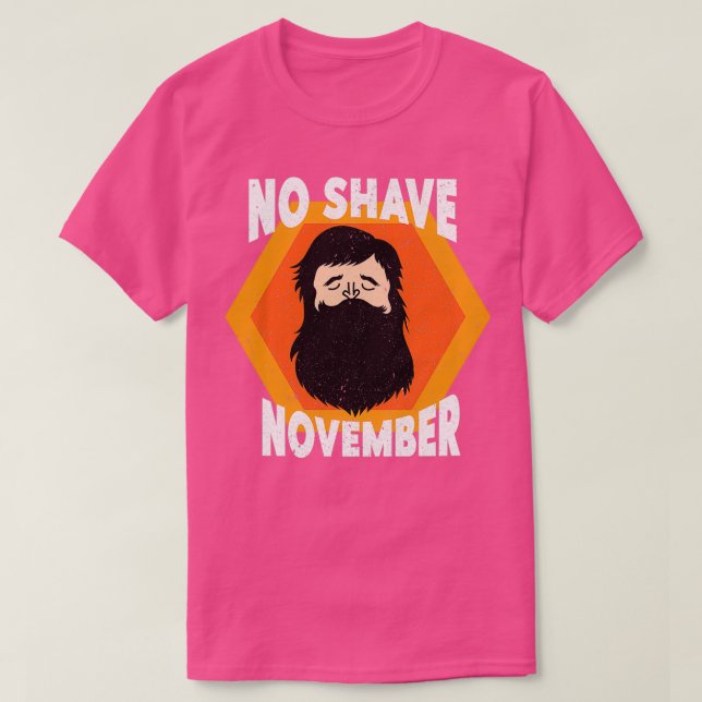 No Shave November Shaving Bart Bartwuchs T Shirt (Design framsida)