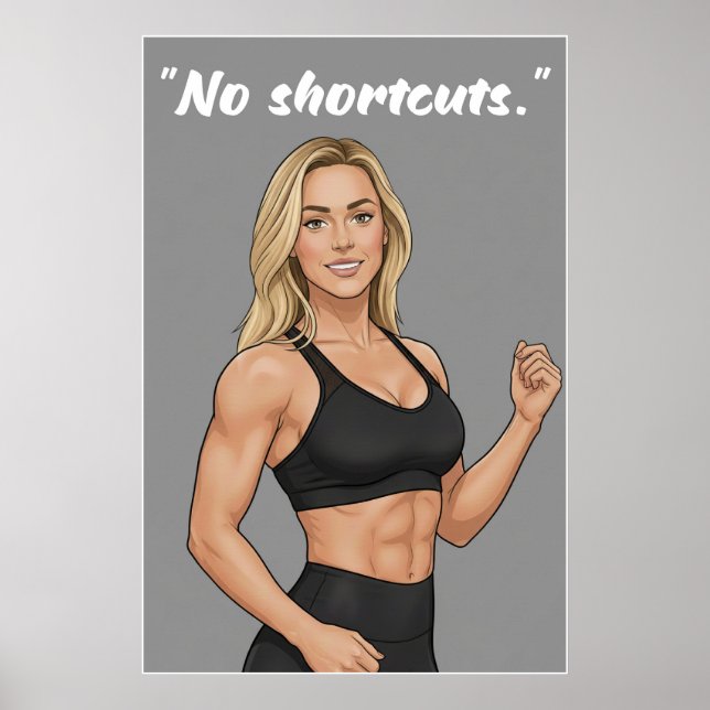 No Shortcuts – Fitness Motivation Poster (Framsidan)