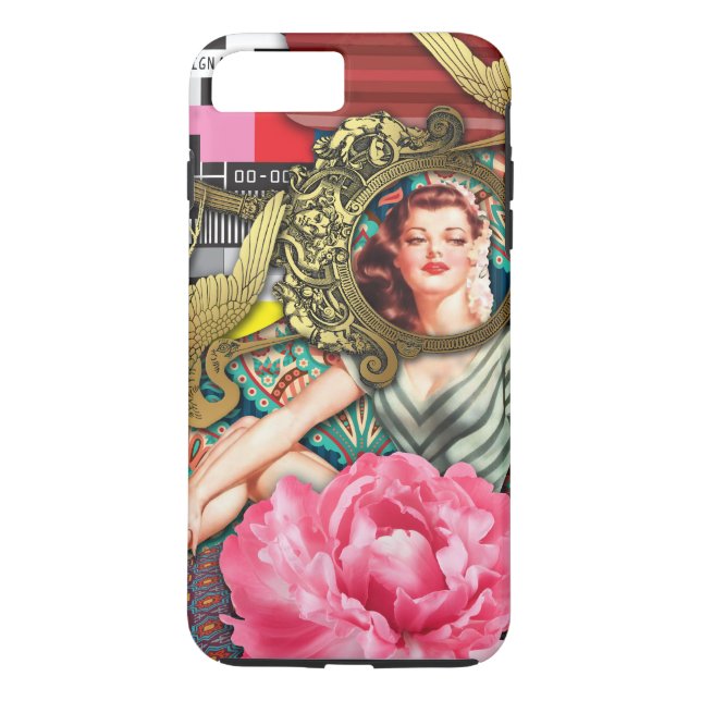 No-signal - Cheeky Dam Digital Collage Case-Mate iPhone Skal (Baksida)