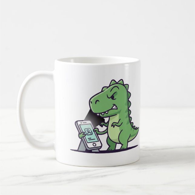 No Signal Saurus Kaffemugg (Vänster)