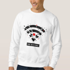 No Signal T-Shirt – Abstract Digital Disconnection Lång Ärmad Tröja