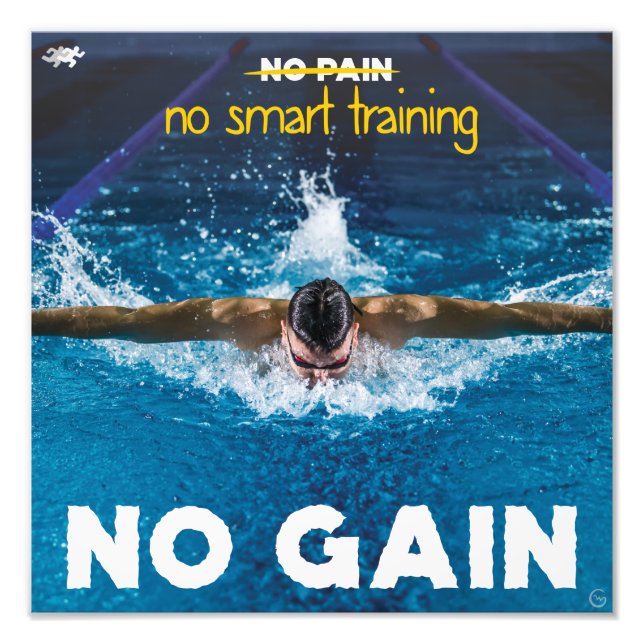 No smart training, no gain fototryck (Framsidan)