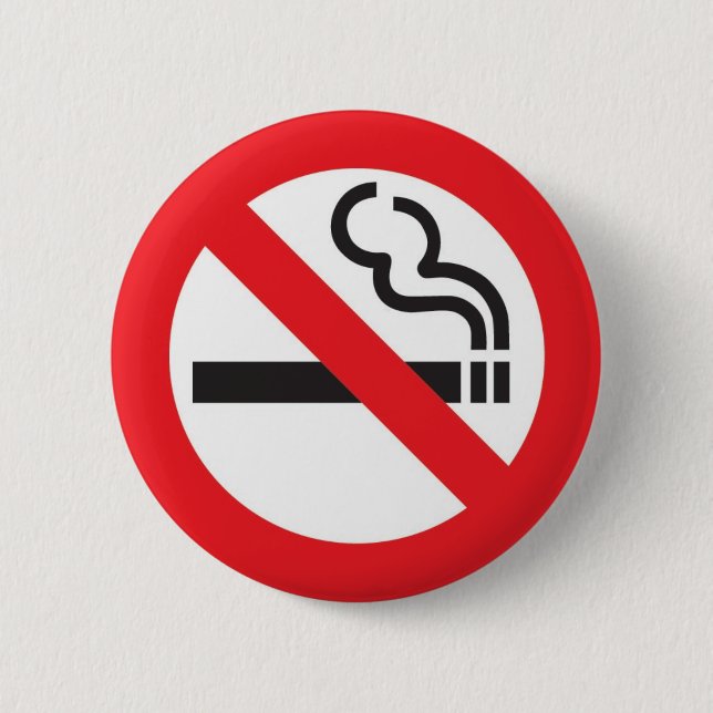 No smoking badge m knapp (Framsida)