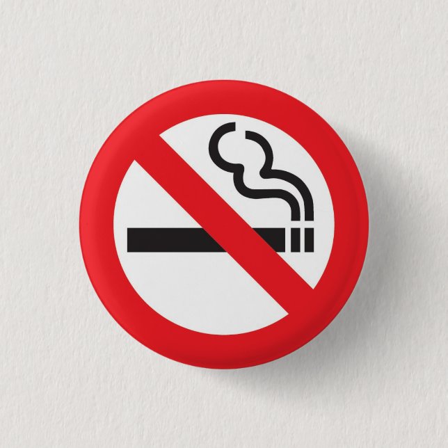 No smoking badge s knapp (Framsida)