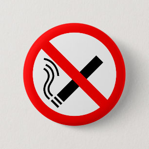 NO Smoking Sign - brittisk signal Knapp