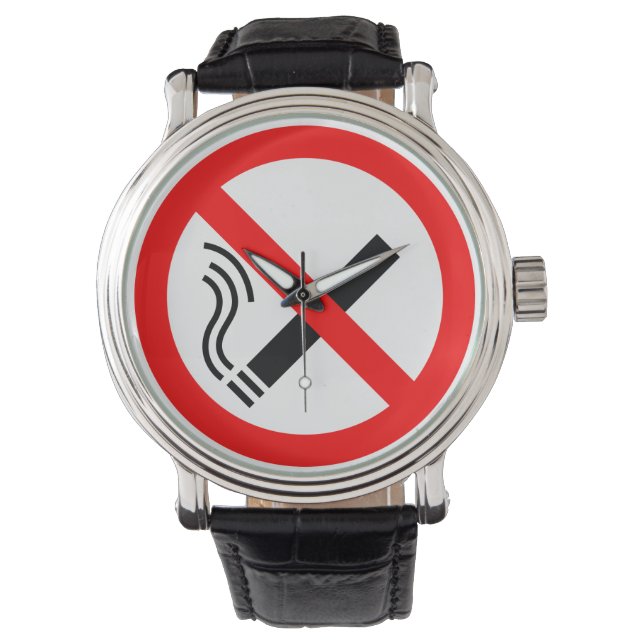 NO Smoking Sign - UK Signage Armbandsur (Framsida)