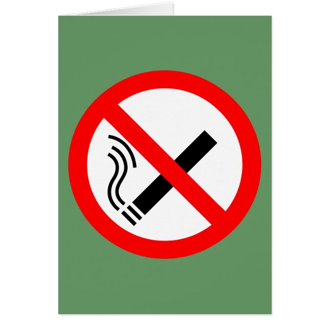 NO Smoking Sign - UK Signage Hälsningskort (Framsidan)
