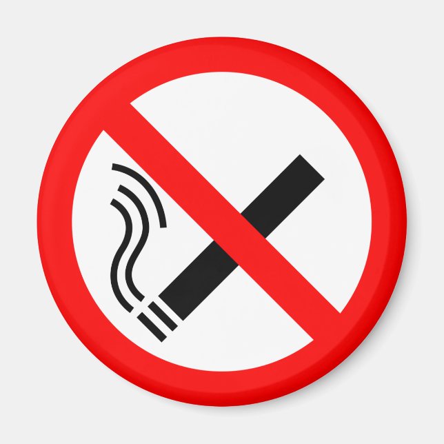 NO Smoking Sign - UK Signage Magnet (Framsidan)