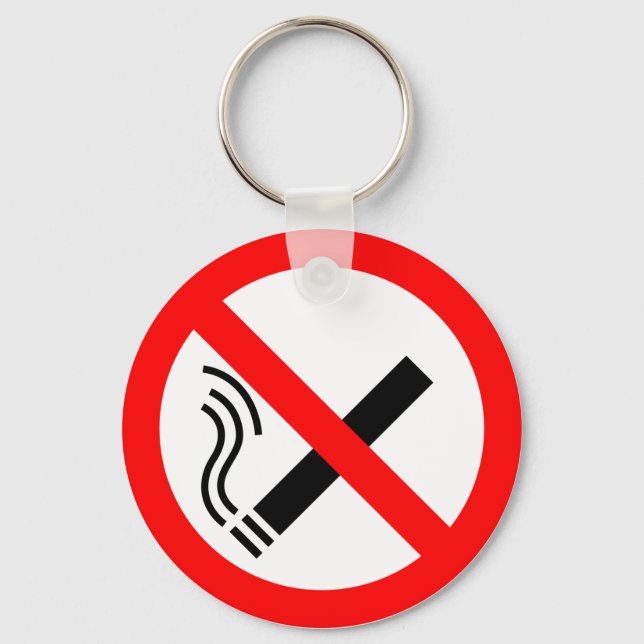 NO Smoking Sign - UK Signage Nyckelring (Framsida)