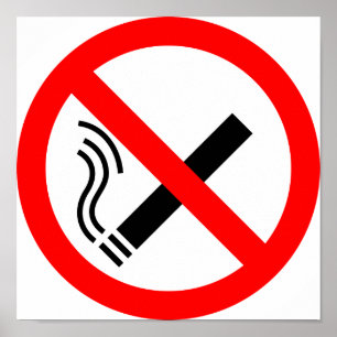 NO Smoking Sign - UK Signage Poster