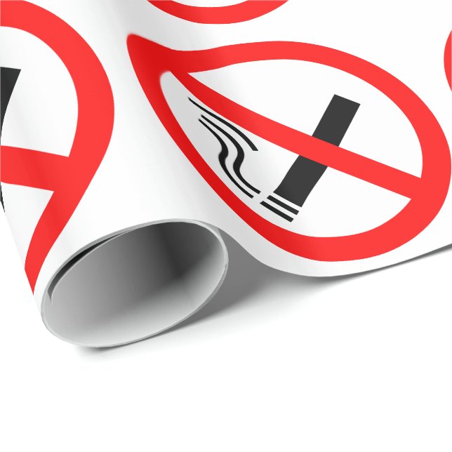 NO Smoking Sign - UK Signage Presentpapper (Rullad Hörn)