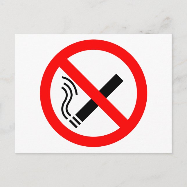 NO Smoking Sign - UK Signage Vykort (Framsida)