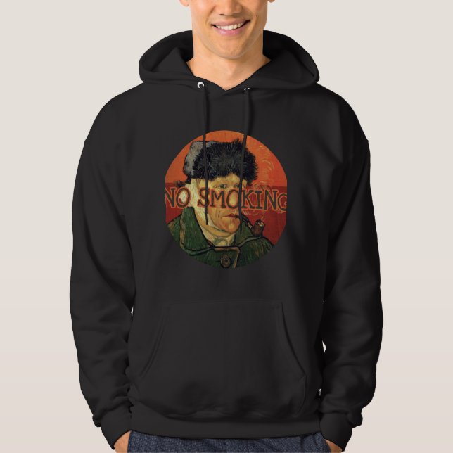No Smoking Vincent van Gogh Self Hoodie (Framsida)