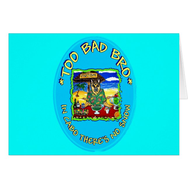 NO SNÖ I CABO HÄLSNINGSKORT (Framsidan Horizontal)