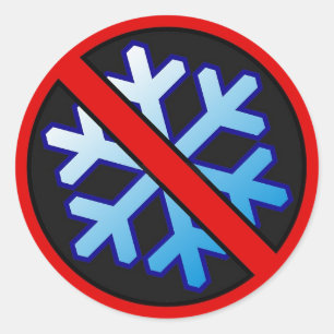 NO SNÖFLINGOR 1 RUNT KLISTERMÄRKE