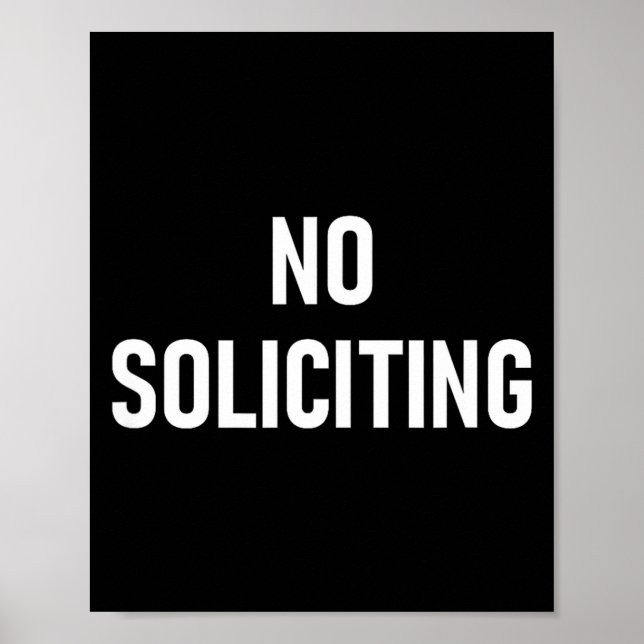 No Soliciting, Funny, Jokes, Sarcastic  Poster (Framsidan)