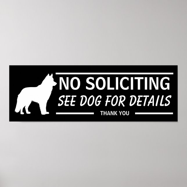 No Soliciting See Dog For Details Alaskan Malamute Poster (Framsidan)