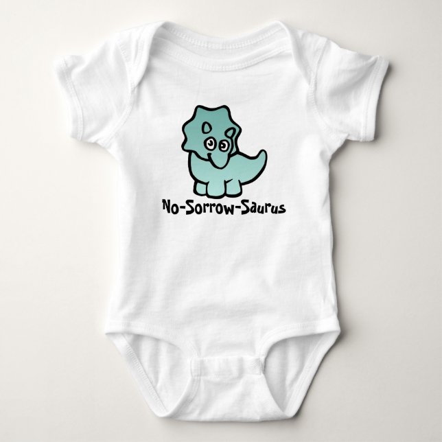 No-Sorrow-Saurus Dino Cuteness T Shirt (Framsida)