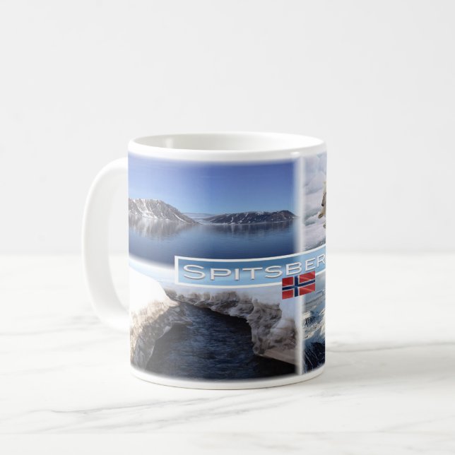 NO Spitsbergen - Svalbard - Fjord - Polar Bear - Kaffemugg (Framsida vänster)