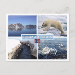 NO Spitsbergen - Svalbard - Fjord - Polar Bear - Vykort