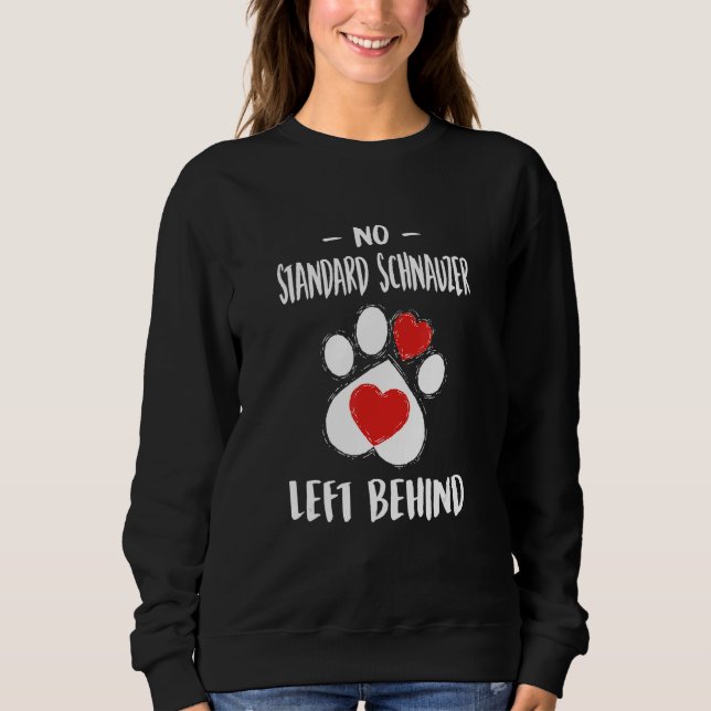 No Standard Schnauzer Left Behind Dog Walker T Shirt (Framsida)